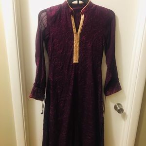 Chinese print elegant dress